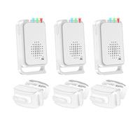 Sonnette Entrée Magasin,NineLeaf Sonnette à Détecteur De Mouvement,Detecteur Boite Aux Lettres,IP64 étanche,918FT Longue Distance,Antivol,Quatre lumières LED,pour La Maison, L'entrepôt, Le Bureau,3PK