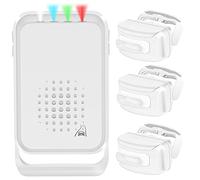 Sonnette Entrée Magasin,NineLeaf Sonnette à Détecteur De Mouvement,Detecteur Boite Aux Lettres,IP64 étanche,918FT Longue Distance,Antivol,pour La Maison, L'entrepôt, Le Bureau,1Récepteur 3Capteur