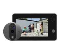 Sonnette intelligente connecté WiFi écran 1080P, Vision nocturne HD, Vision bidirectionnelle, caméra de sécurité pour la maison HDME + Micro SD 64go
