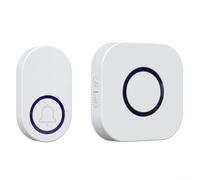 Sonnette intelligente sans fil à un récepteur, fonctionne avec une portée sans fil de plus de 350 m, volume réglable et plusieurs choix de sonneries adaptées pour les villas et les environnements
