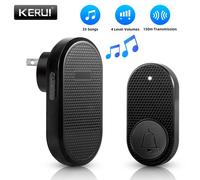 Sonnette Intelligente Sans Fil M558,Alarme De Sécurité Domestique,Sonnette De Porte Avec 32 Chansons,4 Niveaux De Volume Réglable,Installation Facile - Type 1 Receiver 1 Button