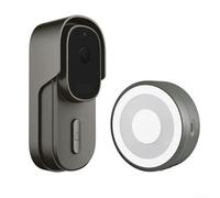 Sonnette intelligente sans fil pour écosystème Tuya avec audio duplex intégral, vidéo 25 fps et vue en direct à distance (200 W)