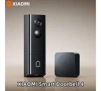 Sonnette intelligente XIAOMI 4, haute définition, infrarouge, double objectif, maison intelligente, caméra sans fil, judas, fonctionne avec l'application Mi Home Black