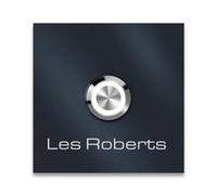 Sonnette Metzler avec Gravure + Bouton Poussoir optionnels | RAL 7016 Anthracite | 6 x 6 cm | Stella