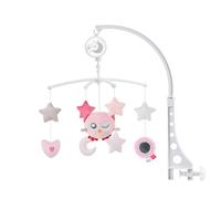 Sonnette musicale pour lit bébé avec rotation à 360 degrés, jouet mobile pour berceau avec peluche douce et boîte à musique intégrée pour bébé de 0 à 1 an (hibou)