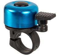 Sonnette pour Bicyclette en Bleu, pour Guidon Ø 21 mm - Ø 25 mm, avec vis de Fixation, Sonnette Transparente pour Bicyclette, Klaxon Universel pour Bicyclette en Plusieurs Couleurs, Accessoires