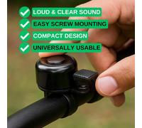 Sonnette Pour Bicyclette Pour Guidon Ø 21 Mm-Ø 25 Mm,Avec Vis De Fixation,Sonnette Transparente Pour Bicyclette,Klaxon Universel Pour Bicyclette En Plusieurs Couleurs,Accessoires.[O231]