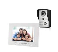 Sonnette Ring Sonnette Vidéo Filaire 7 Pouces, Moniteur D'intérieur, Caméra Extérieure IR-CUT, Interphone Visuel, Audio Bidirectionnel, Déverrouillage À Distance, Visiophone Installer En Un Clin D'œIl