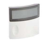 Legrand Sonnette bouton-poussoir Salsa – IP44 IK06 – porte-étiquette et voyant 24V – Blanc