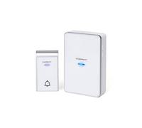 Sonnette sans fil 1 sonnette 1 récepteur Blanc Carré