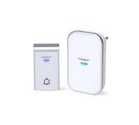 Sonnette sans fil 1 sonnette 1 récepteur Blanc Rond