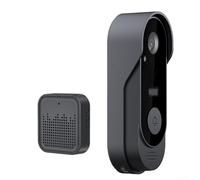 Sonnette sans fil 1080p avec carillon, pas de frais mensuels, conversation bidirectionnelle, 2,4 G WiFi Smart Video Bell pour la sécurité à la maison, intérieur et extérieur