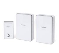 Sonnette Sans Fil 150m Portée Kit 1Émetteur+2Récepteurs 36 Mélodies