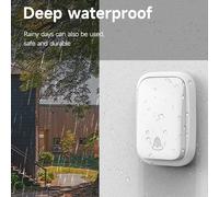 Sonnette sans fil 38 mélodies 90 dB, auto-alimentée, étanche, télécommande, design moderne, sonnette à énergie cinétique, prise EU US UK US plug white 1 to1