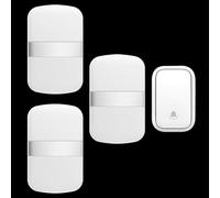 Sonnette sans Fil Auto-alimentée, sans Pile, étanche IP68, kit de branchement sans Fil, 3 récepteurs, 60 carillons puissants, Volume à 5 Niveaux (0-120 DB), éclairage LED pour la m
