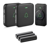 Sonnette sans Fil, AVANTEK Sonnette sans Fil extérieur étanche 400 m étanche, Kit de Carillon électronique, IP55 Eau et poussière, 52 mélodies aux 5 Niveaux de Volume, Batteries incluses, BA-12