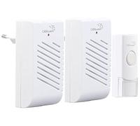 Sonnette sans fil avec 1 bouton et 2 carillons 230 V à 16 mélodies, portée jusquà 30 m [Casa Control]