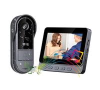 Sonnette sans Fil avec Camera 1080P Visiophone sans Fil avec écran IPS De 4.3 Interphone Video sans Fil Pouces,Portier Vidéo pour Une Famille,Platine De Rue, Sonnette De Camera Angle De Vision 170°