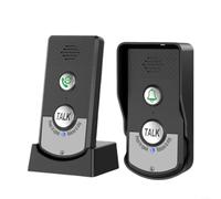 Sonnette sans fil avec portée de 1000 m, communication bidirectionnelle, pénétration du sol, grande batterie 2000 mAh, étanche, pour villa, maison (noir)