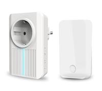 Sonnette sans fil avec prise, sans batterie, étanche, 64 tons, volume réglable (blanc)