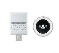 Sonnette sans fil de 150 m avec télécommande, 30 tonalités de carillon réglables, récepteur alimenté par USB pour la maison, la chambre, le bureau, connectivité longue portée (noir)