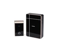 Sonnette sans fil élégante en noir et or, idéale pour n'importe quelle maison. Profitez de sa polyvalence et de sa facilité d'installation, ajoutant une touche moderne à votre entrée.