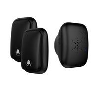 Sonnette sans fil étanche à longue portée, bouton sans pile, carillon enfichable 38 mélodies,Émetteur *2 Récepteur *1