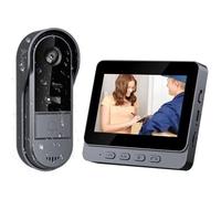 Sonnette Sans Fil Exterieur Etanche 1080P Sonnette Sans Fil Avec Camera avec cran IPS de 4.3 Visiophone Sans Fil IP65 tanche YYV