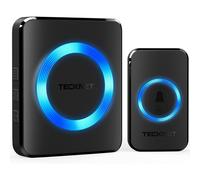 Sonnette Sans Fil Extérieur Étanche 400m 55 Mélodies Carillon Maison Blanc Noir