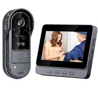 Sonnette Sans Fil Exterieur Etanche avec écran IPS 4.3 Sonnette Sans Fil Avec Camera 1080P Visiophone Sans Fil Sonnette Conversation Bidirectionnelle Vision Nocturne Infrarouge Facile à Installer 170°