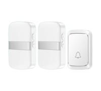 Sonnette Sans Fil Maison Bienvenue Sonnette Intelligente 60 Chansons Type De Batterie Sonnette Rappel D'appel Led Flash Alarme De Sécurité À Domicile - Type Silver 1b2r