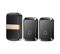 Sonnette Sans Fil Maison Bienvenue Sonnette Intelligente 60 Chansons Type De Batterie Sonnette Rappel D'appel Led Flash Alarme De Sécurité À Domicile - Type Black 2b1r