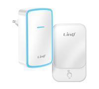 LinQ Sonnette sans Fil pour Maison avec Carillon sur Prise Portée 150m et LED
