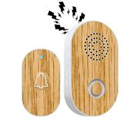 Sonnette sans fil pour maison - Sonnerie électrique en bois longue distance et forte - Sonnette de chambre pour chambre d'enfants, pour personnes âgées, enfants, cuisine, chambre, entrée, maison