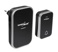 GreenBlue Sonnette sans fil GB157 – Cinétique sans pile, 38 mélodies, portée 200 m, IP44 – Noir