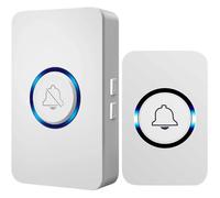 Sonnette sans fil, sonnette intelligente, réglage du volume sur 4 niveaux, 60 chansons, un émetteur de sonnette et un récepteur