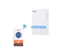 Sonnette sans fil Voye V012A avec télécommande et 38 pistes d'accords (Couleur : Blanc) : Cadeau surprise V012A