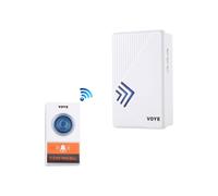 Sonnette sans fil Voye V022A avec télécommande et 38 pistes d'accords (Couleur : Blanc) : Cadeau surprise V022A