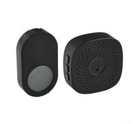 Sonnette USB sans fil à volume réglable 38 carillons résistants aux intempéries Transmission longue portée pour famille âgée ABS PP Noir Taille 70 x 40 x 12 mm 60 x 60 x 20 mm (B)