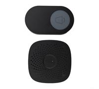 Sonnette USB sans fil à volume réglable 38 carillons résistants aux intempéries Transmission longue portée pour famille âgée ABS PP Noir Taille 70 x 40 x 12 mm 60 x 60 x 20 mm (A)