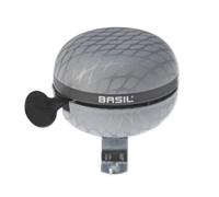Sonnette vélo Basil Bell 60mm argent motif peau de serpent Neuve
