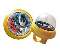 TataWay - Sonnette vélo Enfant Batman, Modèle Squeezy, Graphisme DC Comics, Facile à Fixer, Noir/Jaune, Taille Unique, Plastique