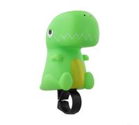 Sonnette Vélo Dinosaure Design Unique Son Puissant | Matériau vinyl et PP pour robuste, résistant aux chocs, couleur verte vive, taille compacte 11x10x7cm
