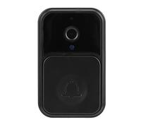 Sonnette Vidéo, Caméra de sécurité Vidéo Intelligente WiFi 1080P, Sonnette Vidéo Multifonctionnelle 1000 MAh, Prise en Charge d'une Carte Mémoire Supplémentaire de 128 Go (Le Noir)
