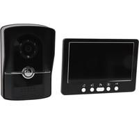 Sonnette Vidéo Ecran HD 6 Langues 16 Sonneries 2 Unités Sonnette Vidéo Interphone avec Coquille de Pluie