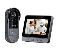 Sonnette vidéo extérieure étanche IP65, caméra 1080P, écran IPS 4,3 pouces, rotation à 170°, vision nocturne, audio bidirectionnel