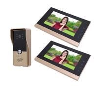 Sonnette Vidéo Filaire avec écran, Capteur CMOS HD, Déverrouillage à Une Touche, Caméra de Sonnette à Commande Tactile, Moniteur de 7 Pouces pour Maison, Entreprise, (Gold)