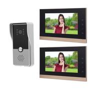 Sonnette Vidéo Filaire avec écran, Capteur CMOS HD, Déverrouillage à Une Touche, Caméra de Sonnette à Commande Tactile, Moniteur de 7 Pouces pour Maison, Entreprise, (Argent