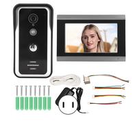 Sonnette vidéo filaire de 7 pouces, Support d'enregistrement d'instantanés pour application TUYA, caméra vidéo WiFi 1080P pour IOS et Android, prise US