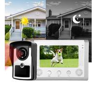 Sonnette Vidéo Filaire - ZERONE - 7 Pouces - Vision nocturne infrarouge - Volume réglable - Objet connecté